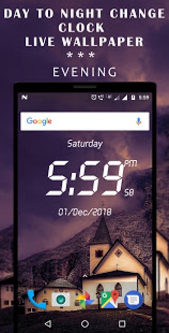 Imagen 1 para Day & Night Digital Clock…