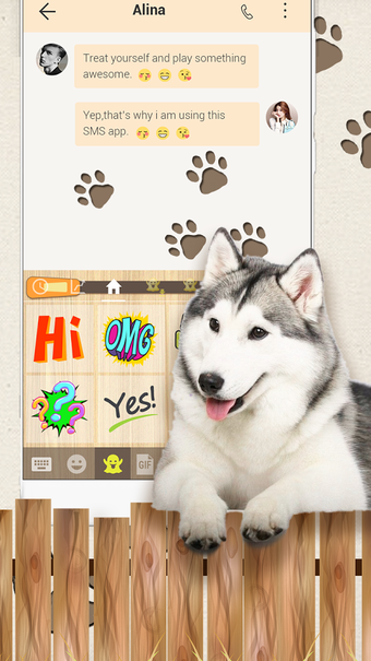 Imagen 2 para Husky Dog Emoji Keyboard