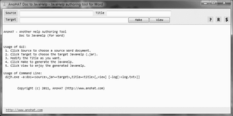 Image 0 for AnoHAT Doc to JavaHelp Ma…
