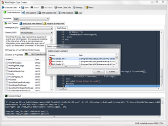 Image 0 for WMI Delphi Code Creator