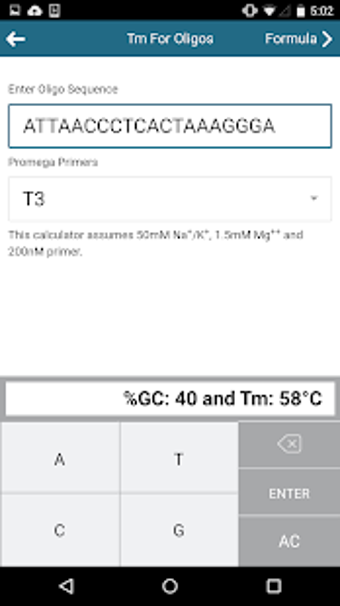 Imagen 1 para Promega Biomath Calculato…