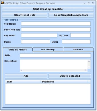 Image 0 for MS Word High School Resum…