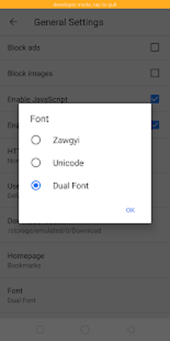 Imagen 1 para 1st Myanmar Browser