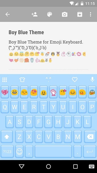 Image 1 for Boy Blue Emoji keyboard T…