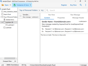 Image 0 for 4n6 Email Compressor