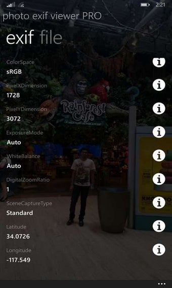 Image 1 for Photo Exif Viewer PRO for…