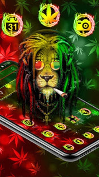 Imagen 1 para Reggae Weed Lion Theme