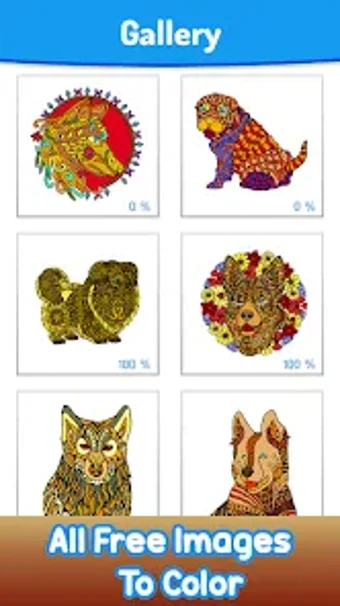 Imagen 0 para Dogs Paint by Number Glit…