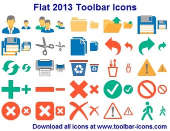 Image 0 for Flat 2013 Toolbar Icons