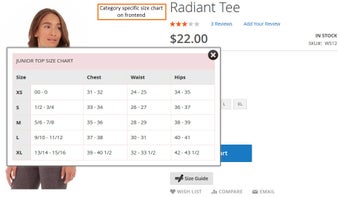 Image 3 for Magento 2 Size Chart
