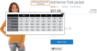 Image 1 for Magento 2 Size Chart