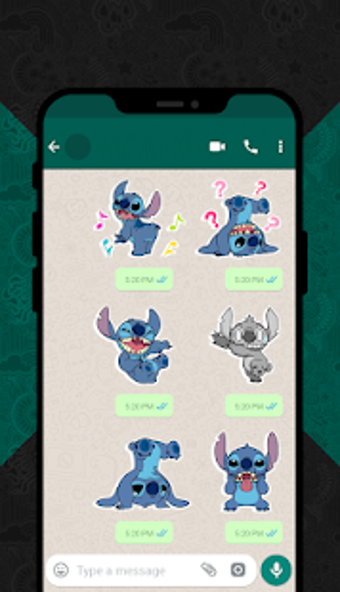 Imagen 3 para Blue Koala Stitch Sticker…