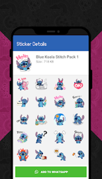 Imagen 0 para Blue Koala Stitch Sticker…