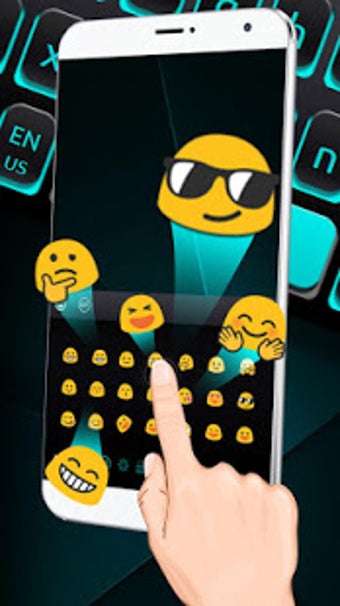 Image 1 for Blue Light Black Keyboard