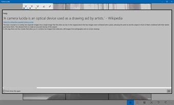 Imagen 1 para Camera Lucidia for Window…