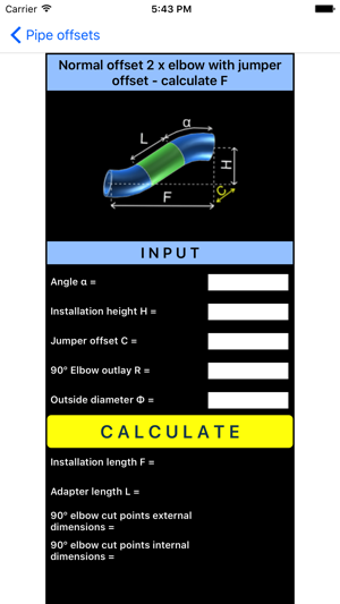 Image 0 for Pipe offset calculation