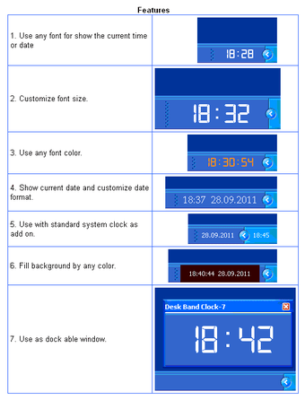 Image 0 for Desk Band Clock-7