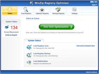 Image 0 for WinZip Registry Optimizer