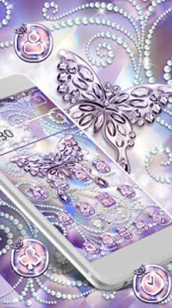 Image 1 for Pearl Diamond Butterfly T…