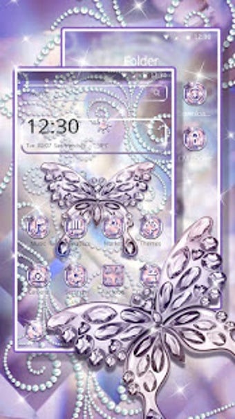 Image 2 for Pearl Diamond Butterfly T…