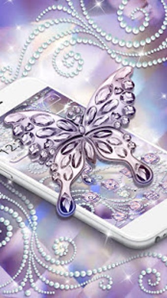 Image 3 for Pearl Diamond Butterfly T…