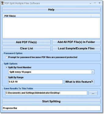 Image 0 for PDF Split Multiple Files …