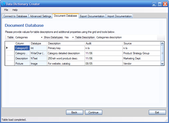 Imagen 0 para Data Dictionary Creator