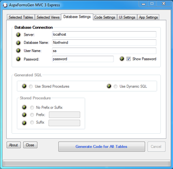 Imagen 1 para AspxFormsGen MVC 3 Expres…