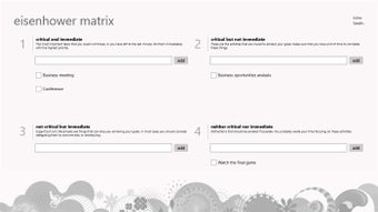 Imagen 0 para Eisenhower Matrix for Win…