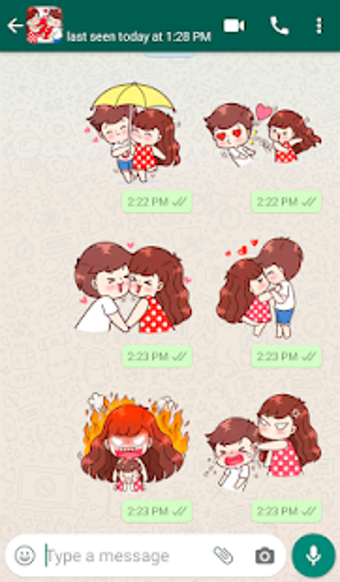 Image 3 for Couple Love Stickers for …