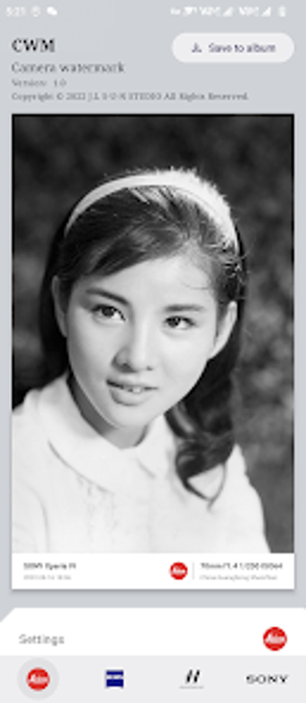 Image 0 for CWM Camera watermark fram…