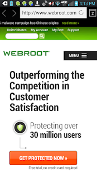 Imagen 1 para Webroot SecureWeb Browser