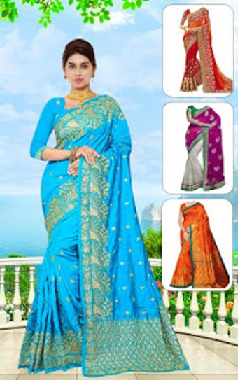 Imagen 3 para Woman Fancy Saree Photo S…