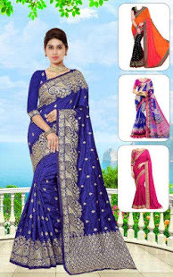 Imagen 1 para Woman Fancy Saree Photo S…