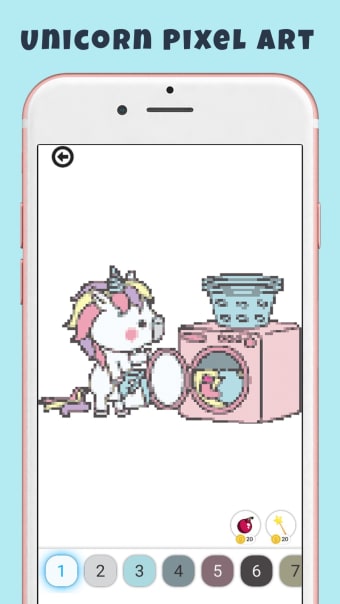 Image 2 for Unicorn Pixel Color by nu…