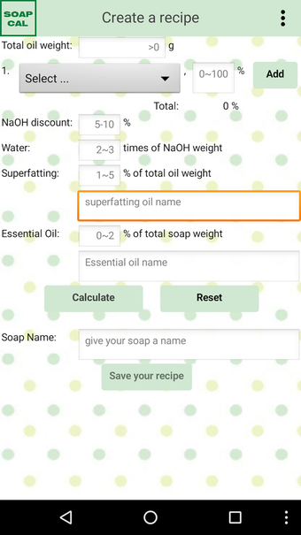 Imagen 3 para SoapCal - Soap Calculator