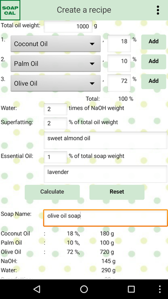 Imagen 0 para SoapCal - Soap Calculator