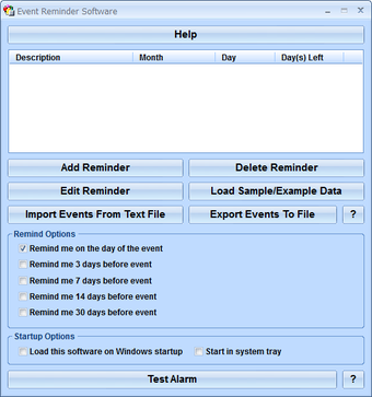 Image 0 for Event Reminder Software
