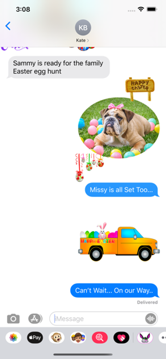 Imagen 1 para Happy Easter Emoji Sticke…