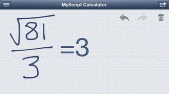 Image 0 for MyScript Calculator