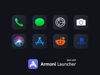 Image 0 for iOS 14 Icon Pack (DARK) (…