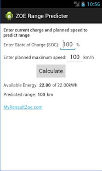 Image 0 for My Renault ZOE Range Pred…