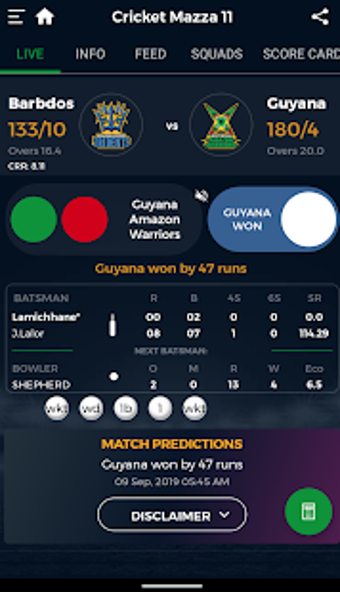 Imagen 1 para Cricket Mazza 11 Live Lin…