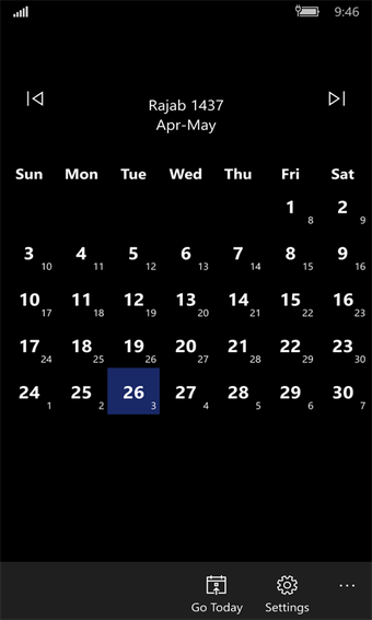 Image 2 for Hijri Calendar for Window…