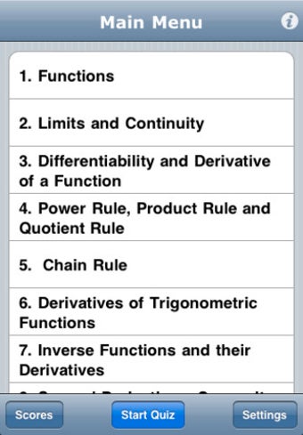 Image 0 for Calculus 1 Quizzer