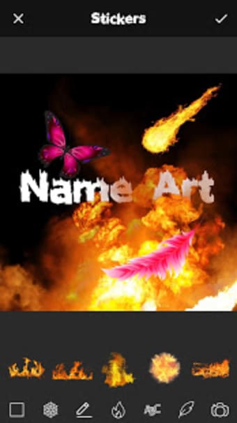 Image 0 for Fire Effect Name Art Make…