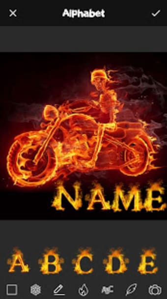 Image 2 for Fire Effect Name Art Make…