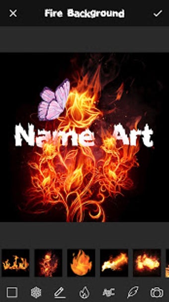 Image 3 for Fire Effect Name Art Make…