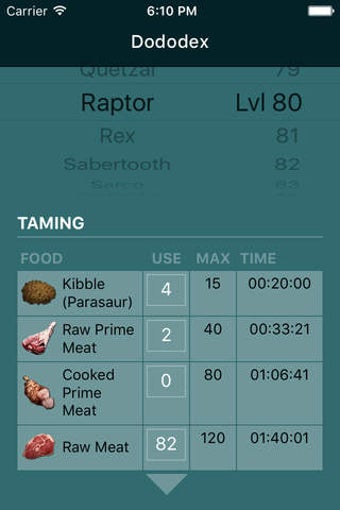 Image 0 for Dododex Taming Calculator…