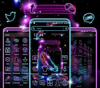 Image 0 for Neon Particle Feather Lau…